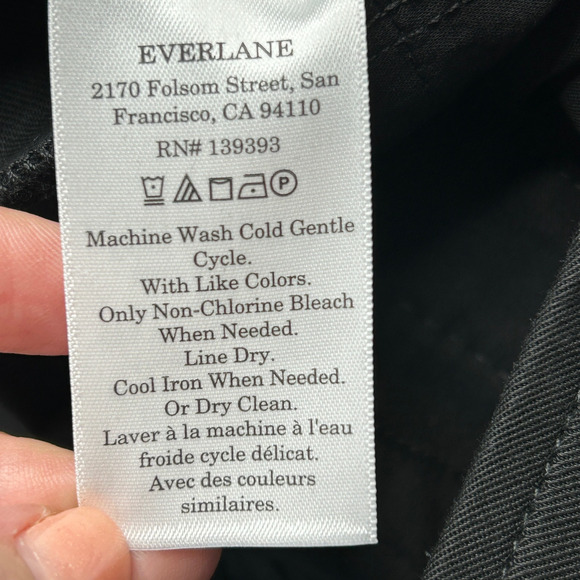 Everlane The Way High Drape Pant Wide Leg Hi-Rise Black Women 4S Inseam 29.5 NWT - Picture 10 of 12